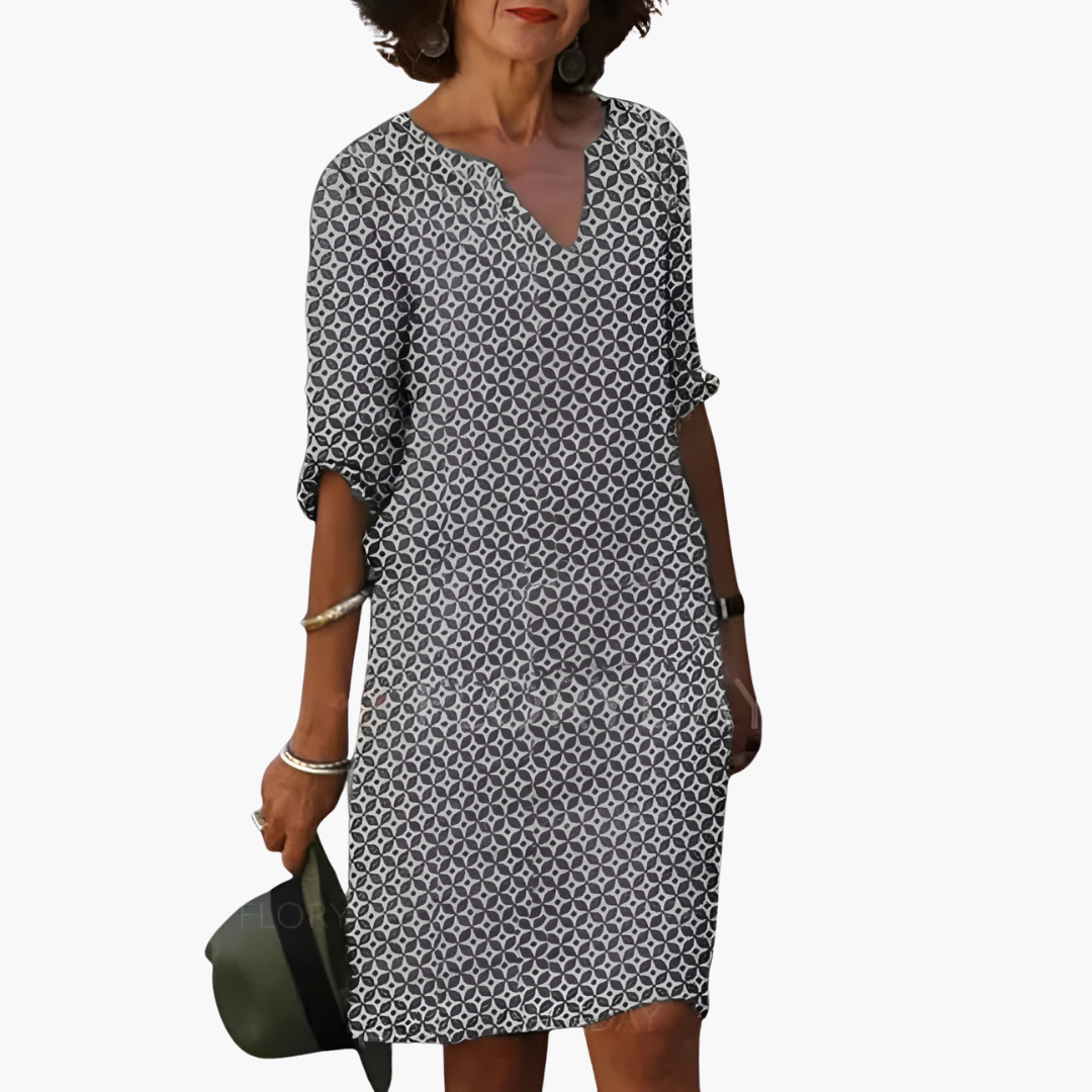 Sommerkleid für Damen - Leicht, mit V-Ausschnitt & Ärmeln