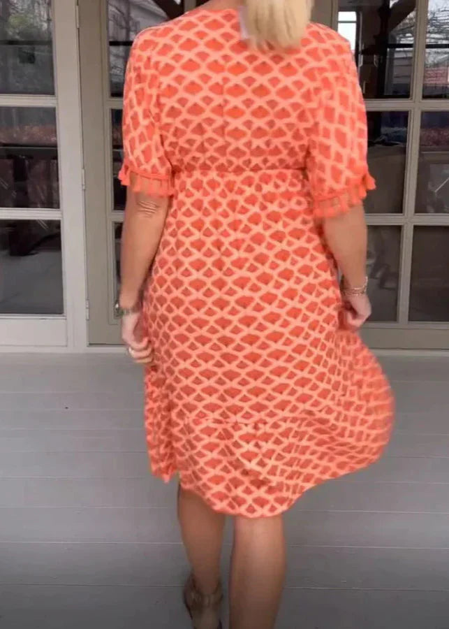 Ella - Bequemes, locker sitzendes Midi-Kleid