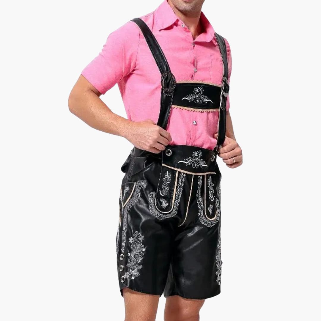 Bestickte Trachten Lederhose für Herren - Oktoberfest 2025