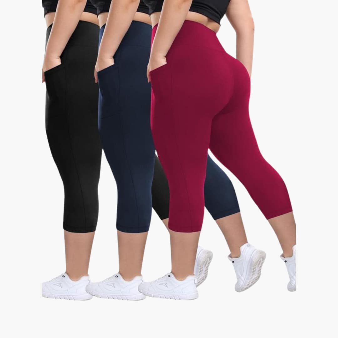 Capri-Leggings Set - Für Damen mit hoher Taille Sport