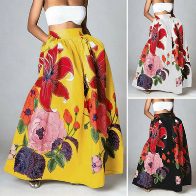 Kyrel- Der feminine Maxi-Rock mit romantischem Blumen-Print