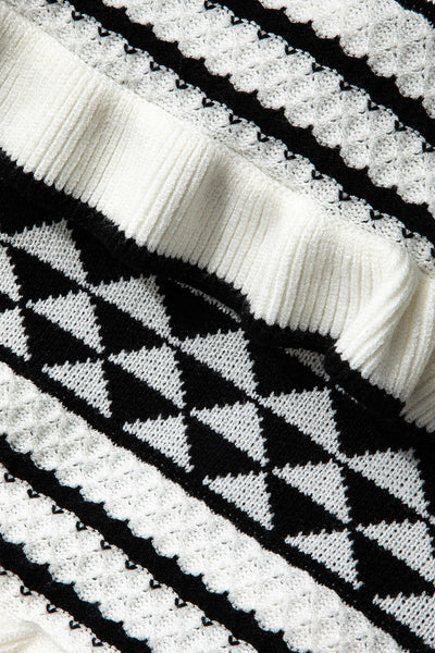 Sandy | Strick-Zweiteiler mit Häkel-Bikini & Rüschenrock