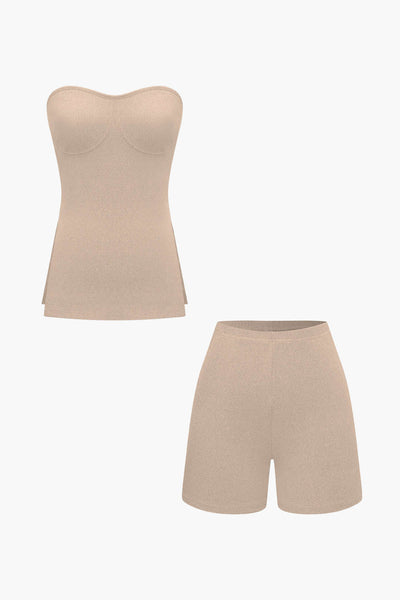 Athena | Elegantes Zweiteiler-Set mit Bustier-Top & Shorts