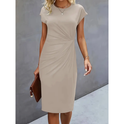 Elegantes Midi-Kleid Damen Kurzarm – Business & Anlass