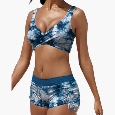 Twist-Bikini-Top mit Shorts - Damen Zweiteiler für den Sommer