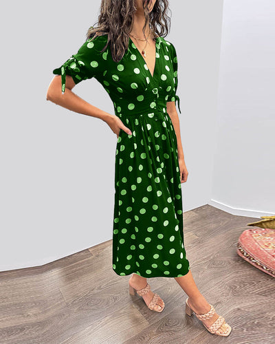 Martha | Retro-Polka-Dot Midi-Kleid
