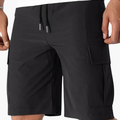 Herren Sommer Cargoshorts mit Kordelzug und Klappentaschen
