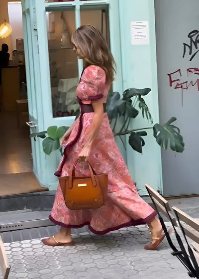 Charlotte - Elegantes Pink Maxi-Kleid