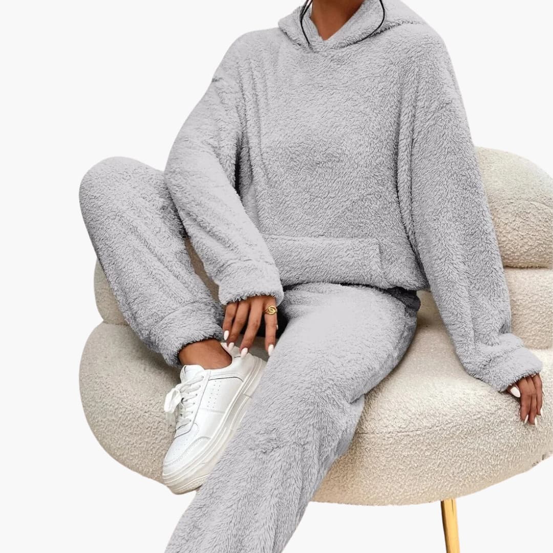 Teddy Hoodie Loungewear für Damen