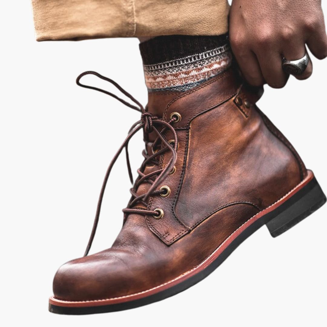 Schnürstiefel aus Leder für Herren