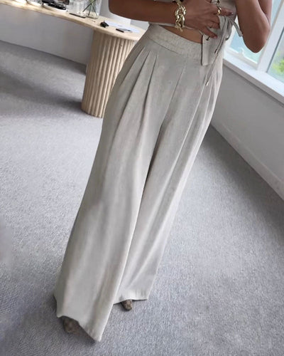 Pendler Alleskönner String Top & Hosen Zweiteiliges Set