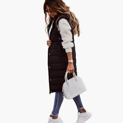 Gesteppt lange Weste für Damen