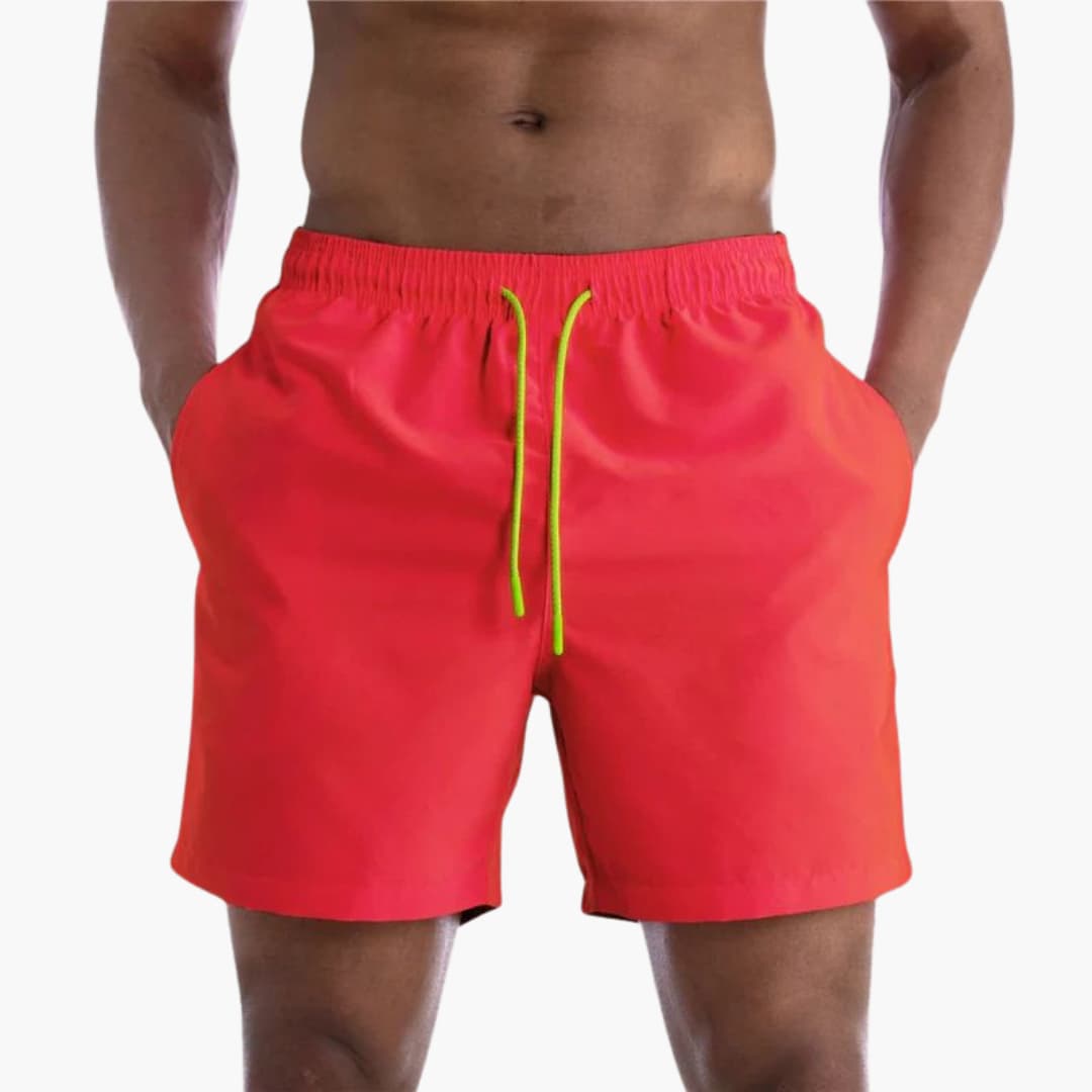 Herren Badeshorts mit Kordelzug und Seitentaschen