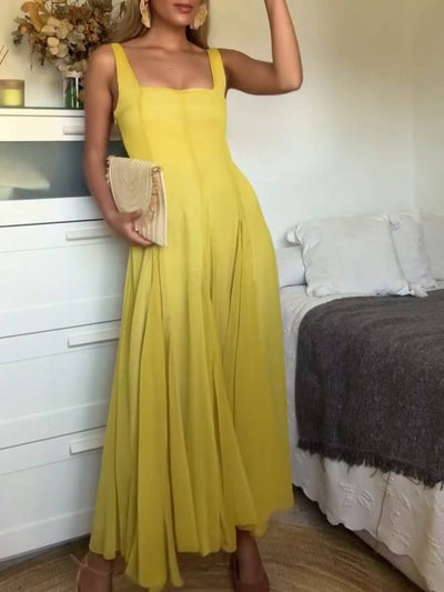 Solmaz – Lässiges Langes Kleid Mit Trägern