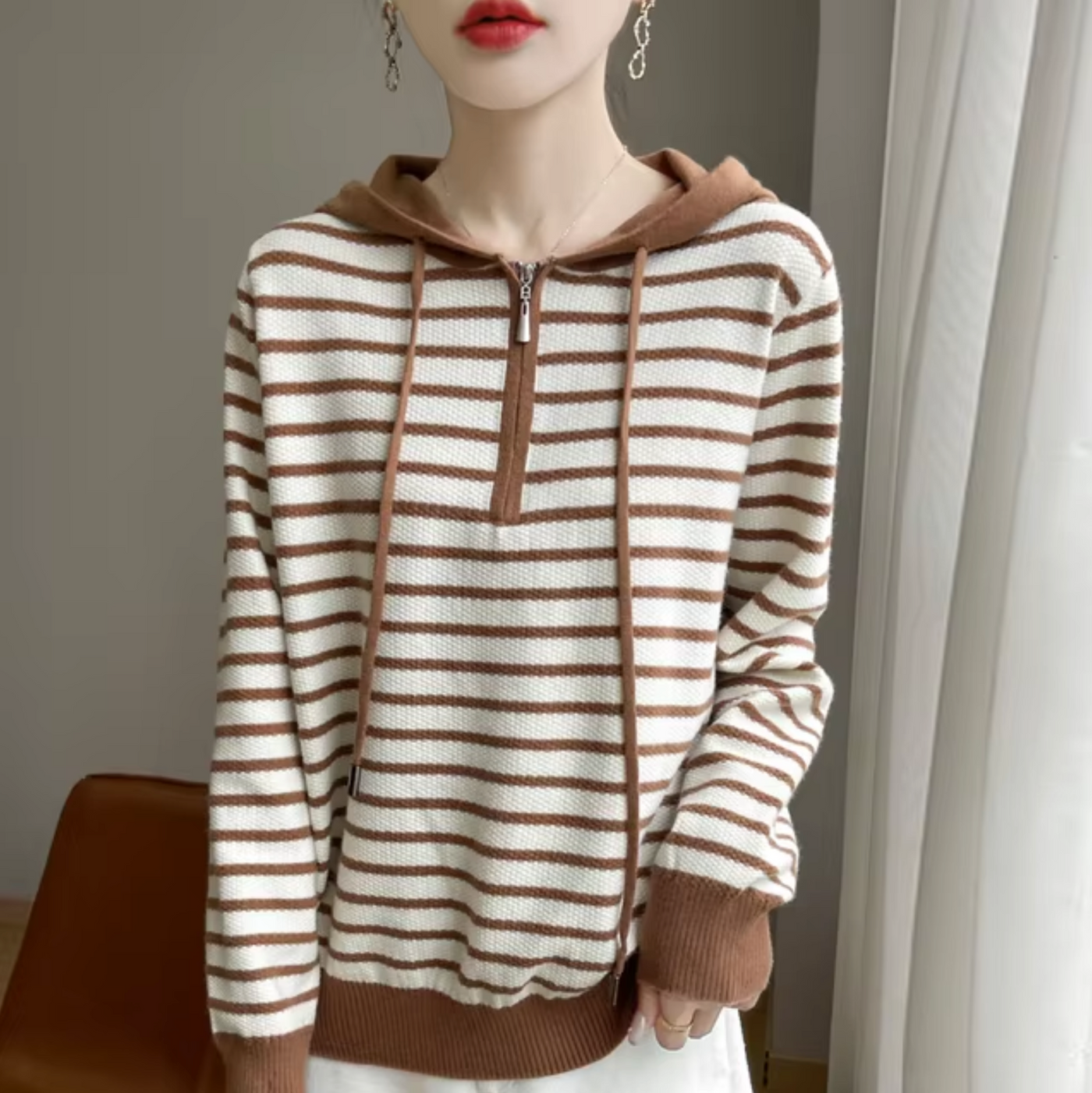 Elena® | Gestricktes Sweatshirt aus Wolle