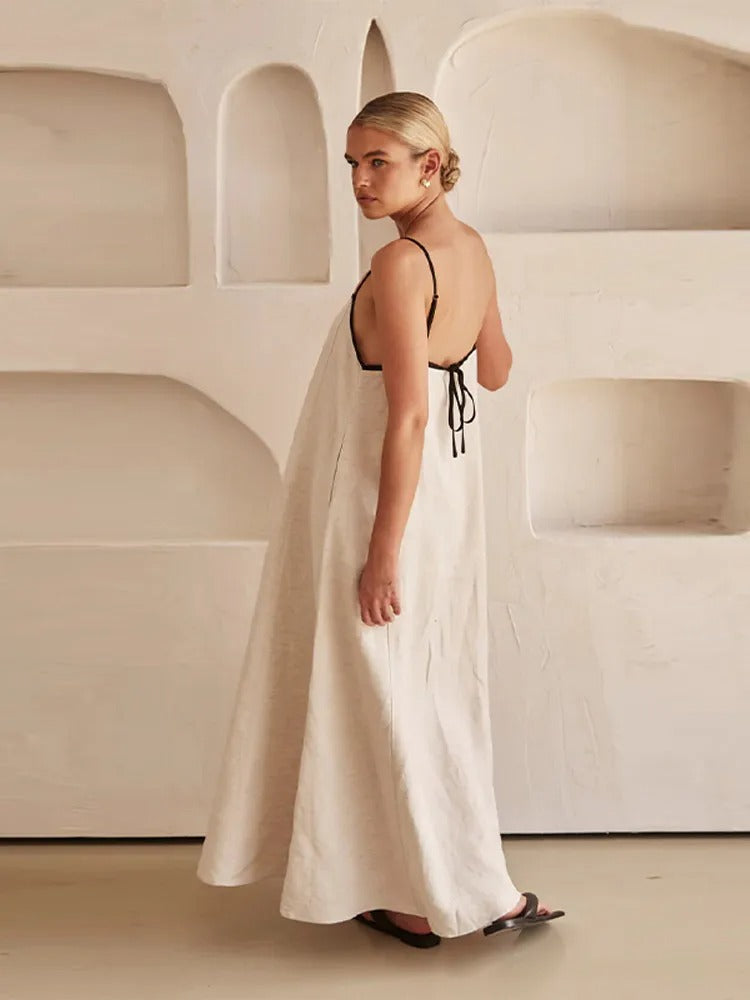 Maxikleid mit Trägern für Frauen - Mirelda