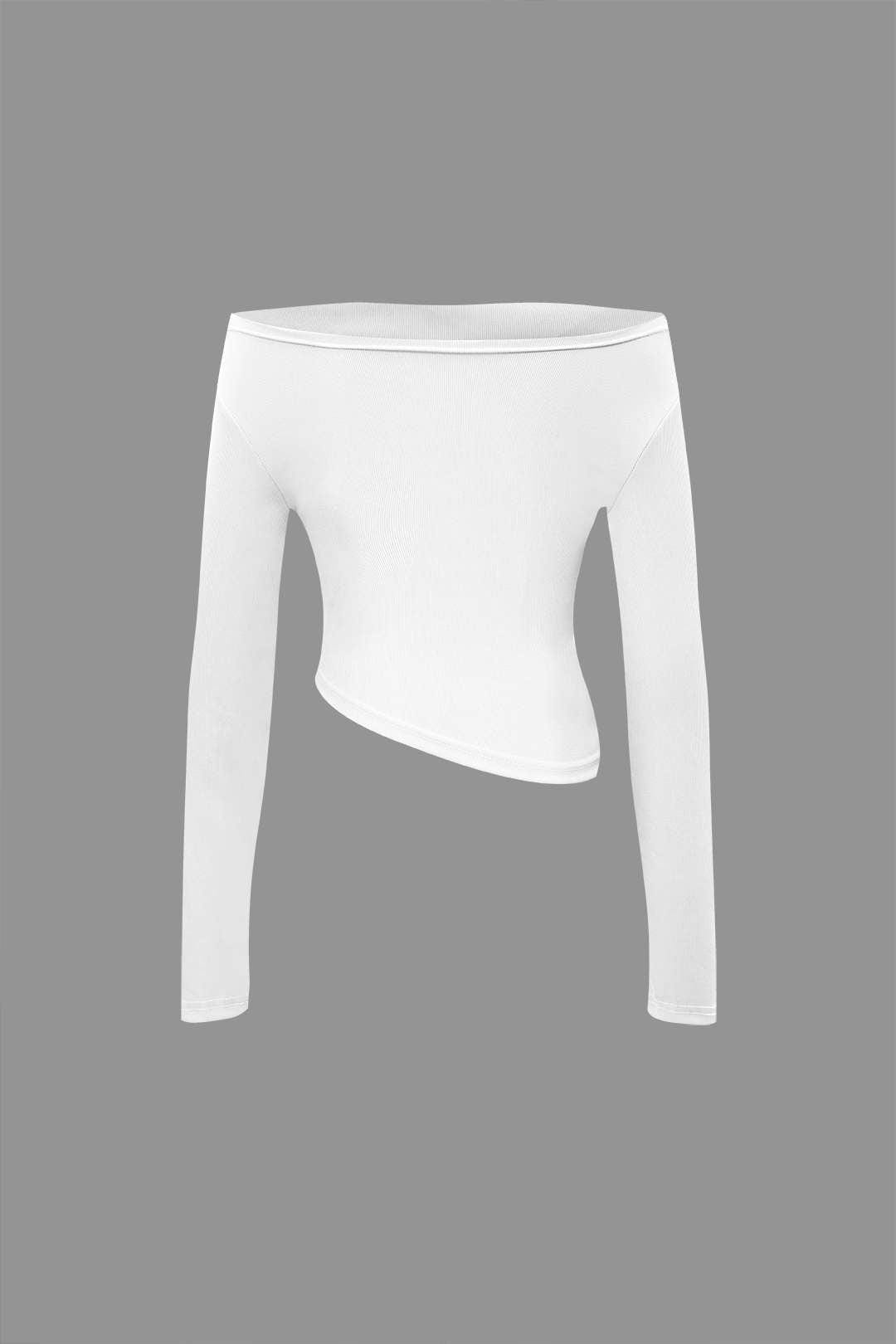 Daniela | Elegantes Zweiteiler-Set mit Asymmetrischem Oberteil & Weiten Hosen