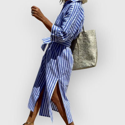 Cristiana | Bequemes, gestreiftes Maxikleid