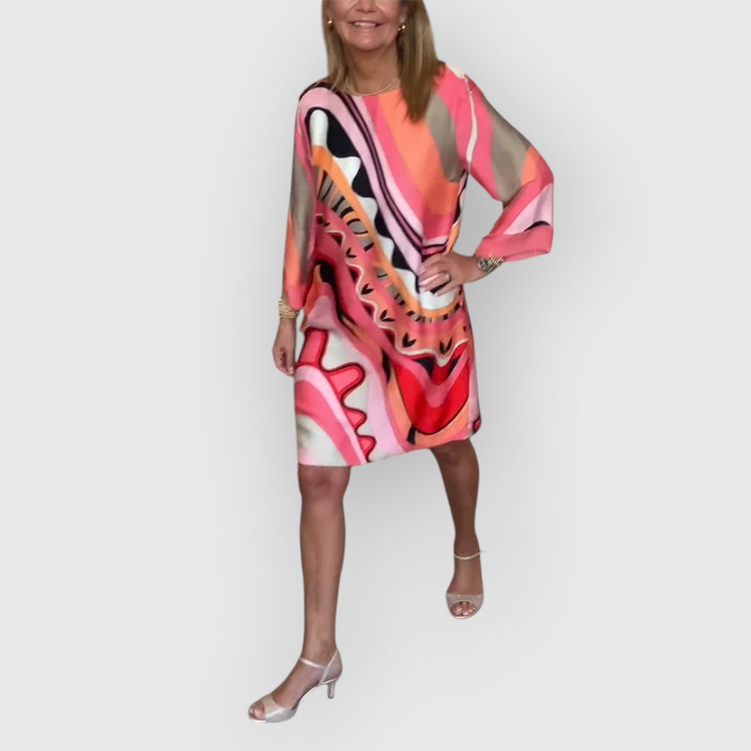 ESTELLE | ELEGANTES besticktes MIDI-KLEID