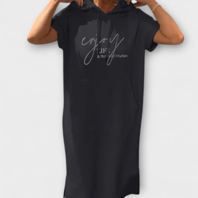 Daiselle – Lässiges Kapuzenkleid mit Taschen