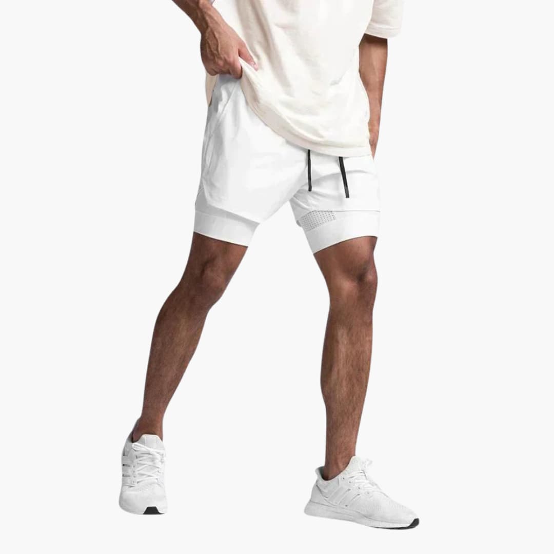 Herren Fitness Shorts mit Innenshorts für Sommertraining