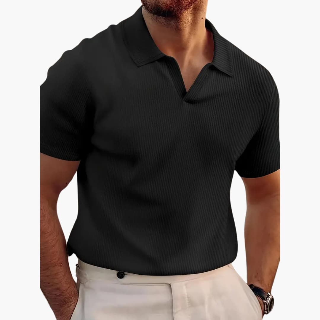 Stylisches Waffelpolo-Shirt für Männer - bequeme Passform