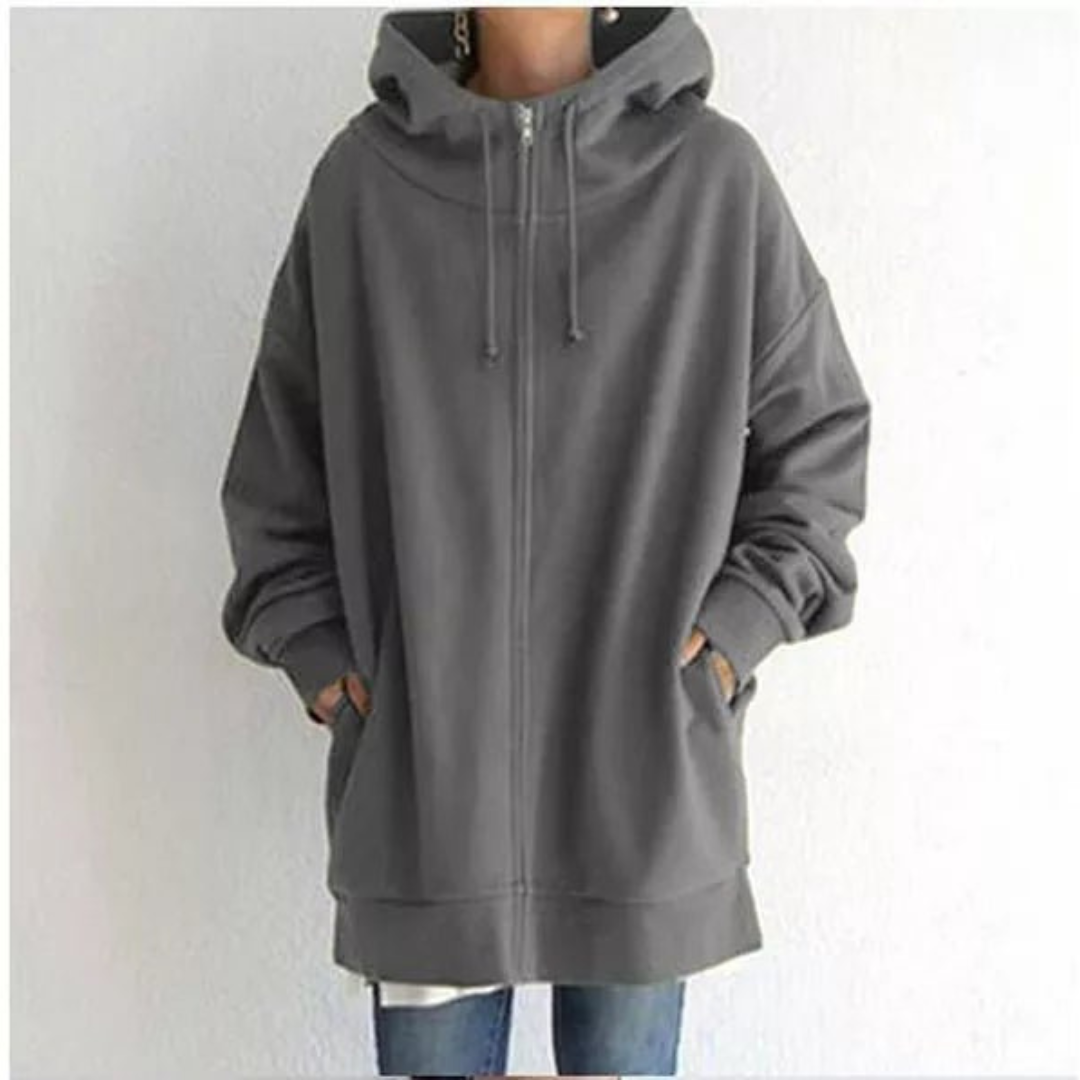 Elena® | Langes Kapuzen-Sweatshirt für Damen, warm