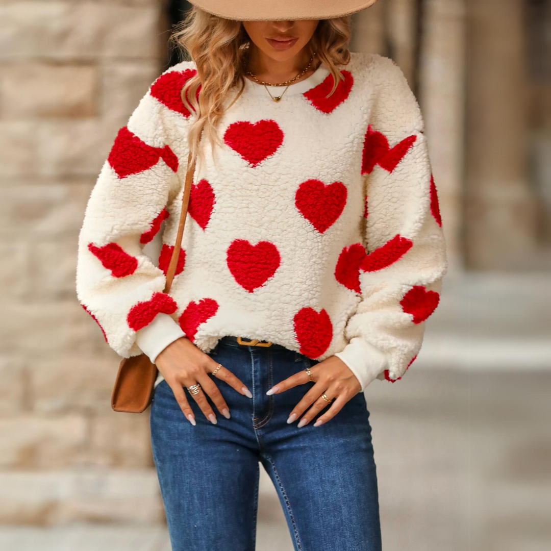Elsa® | Warmes Sweatshirt mit herzförmigem Muster