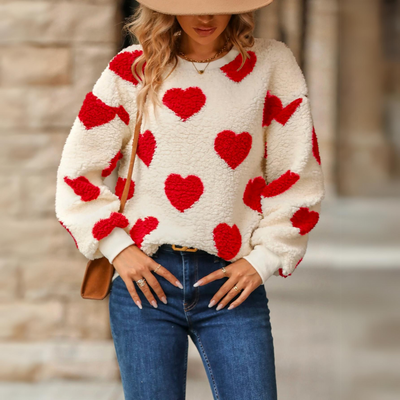 Elsa® | Warmes Sweatshirt mit herzförmigem Muster