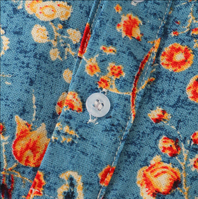 Leo | Verspieltes Kurzarmhemd mit Vintage-Blumenmuster