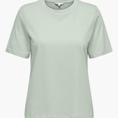 Damen T-Shirt mit Rundhalsausschnitt und kurzen Ärmeln