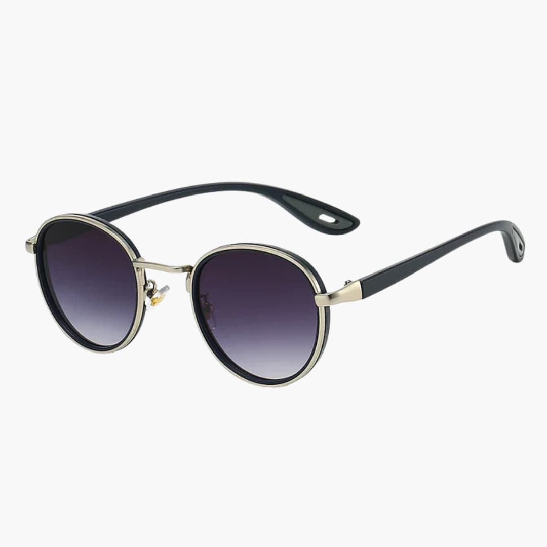 Damen Sonnenbrille mit rundem Metallrahmen und UV400 Schutz