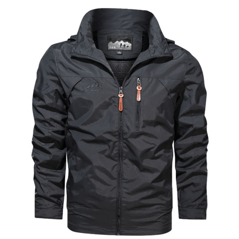 Regenjacke Herren Mit Stehkragen | Wasserabweisend Und Mit Reißverschluss