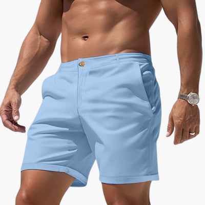 Herren Sommer Shorts mit Seitentaschen und Umschlagsäumen