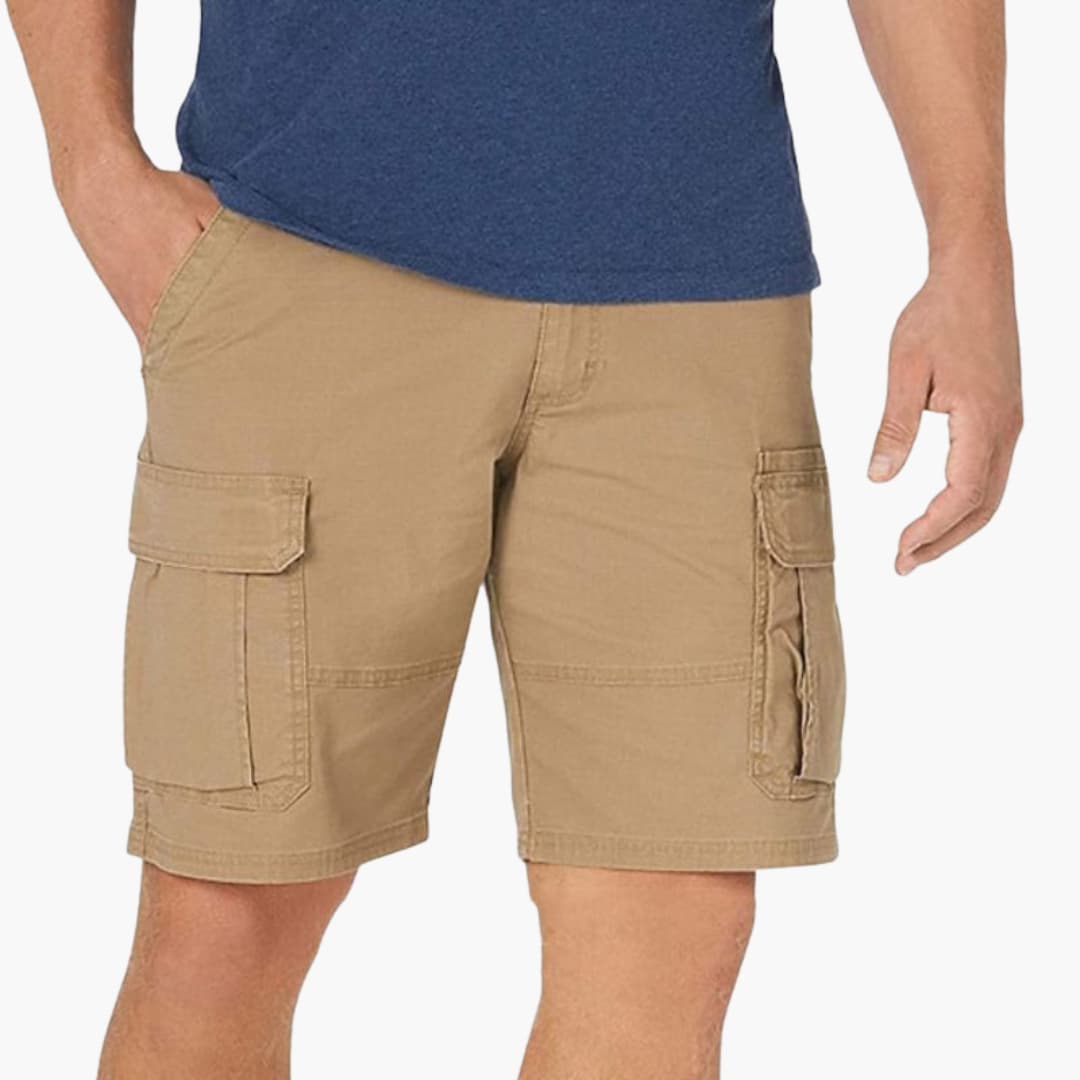 Herren Sommer Cargoshorts mit Klappentaschen und Reißverschluss