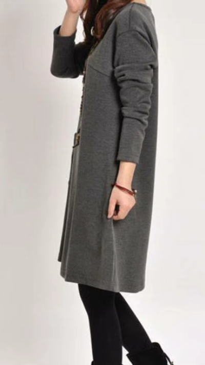 Summer - Lässiges Jerseykleid mit Tasche