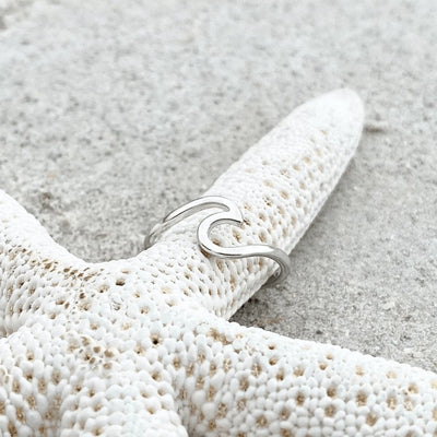 Silberner Meerwellenring