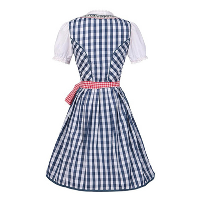 Damen Klassisches Blau Oktoberfest Dirndl Kleid