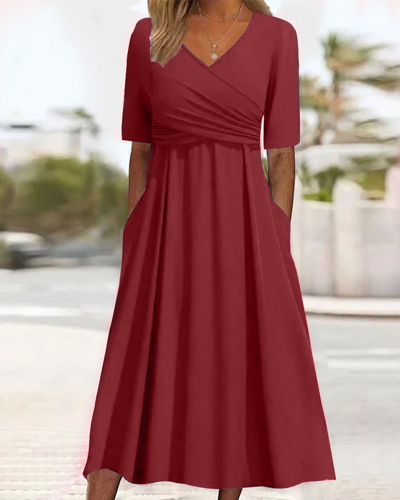Lisa | Crossover Bauchbedeckendes Kleid