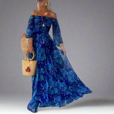 Annemarie | Elegantes und Bequemes Langes Blumenkleid