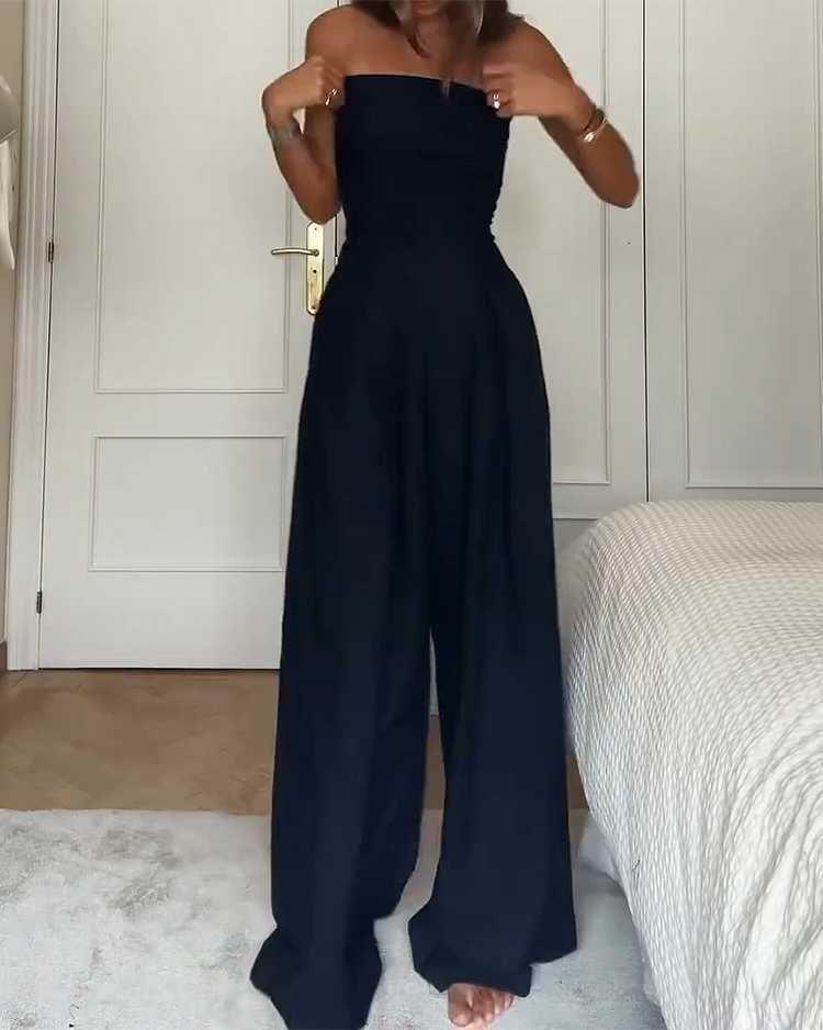 Céleste™ | Eleganter schulterfreier Jumpsuit