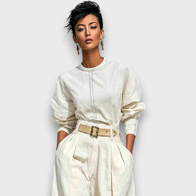 Solenne – Zweiteiliges Set mit Bluse und weiter Hose