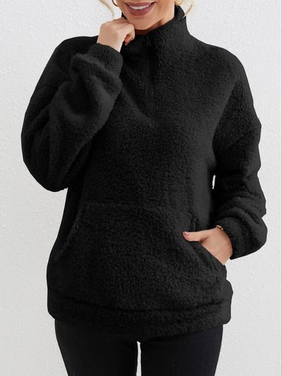 Delia® | Pullover-Reißverschluss-Sweatshirt