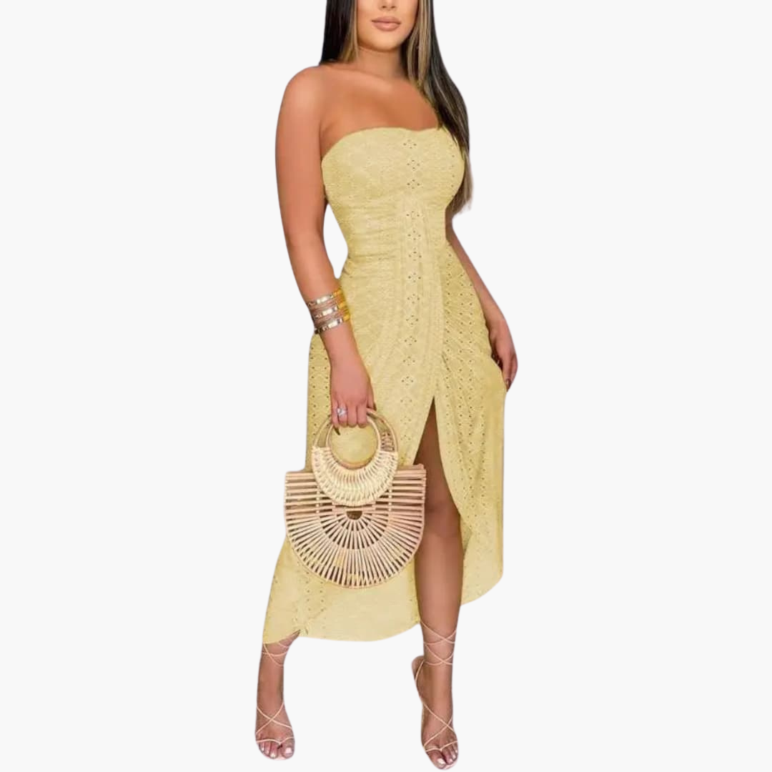 Besticktes Midikleid für Damen – Elegantes Sommerkleid