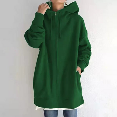 Elena® | Langes Kapuzen-Sweatshirt für Damen, warm