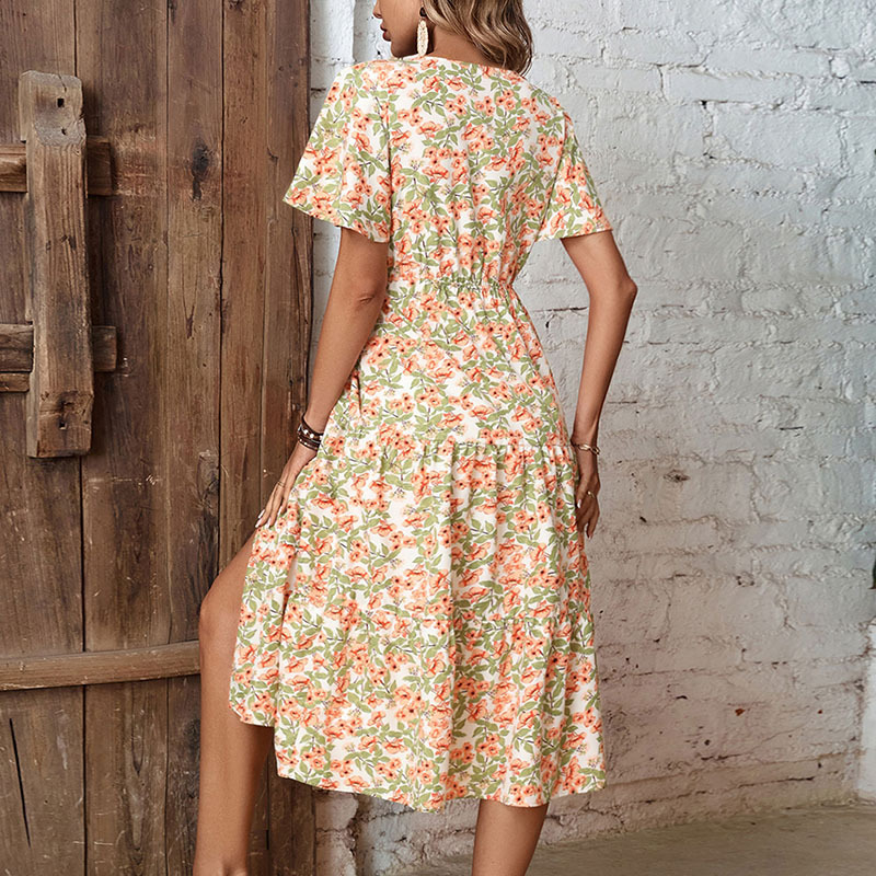 Floral Whispers Midikleid