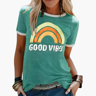 Good Vibes Grafik-T-Shirt - für Frauen im Casual-Stil
