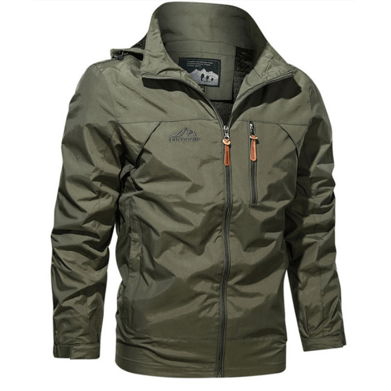 Regenjacke Herren Mit Stehkragen | Wasserabweisend Und Mit Reißverschluss