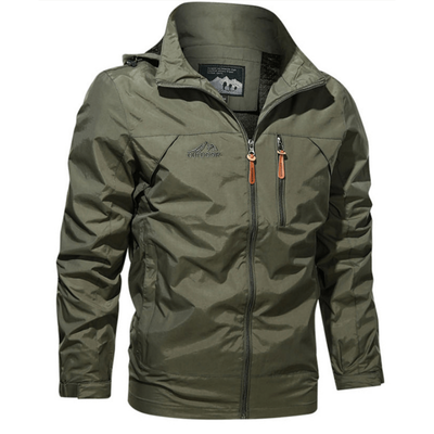 Regenjacke Herren Mit Stehkragen | Wasserabweisend Und Mit Reißverschluss
