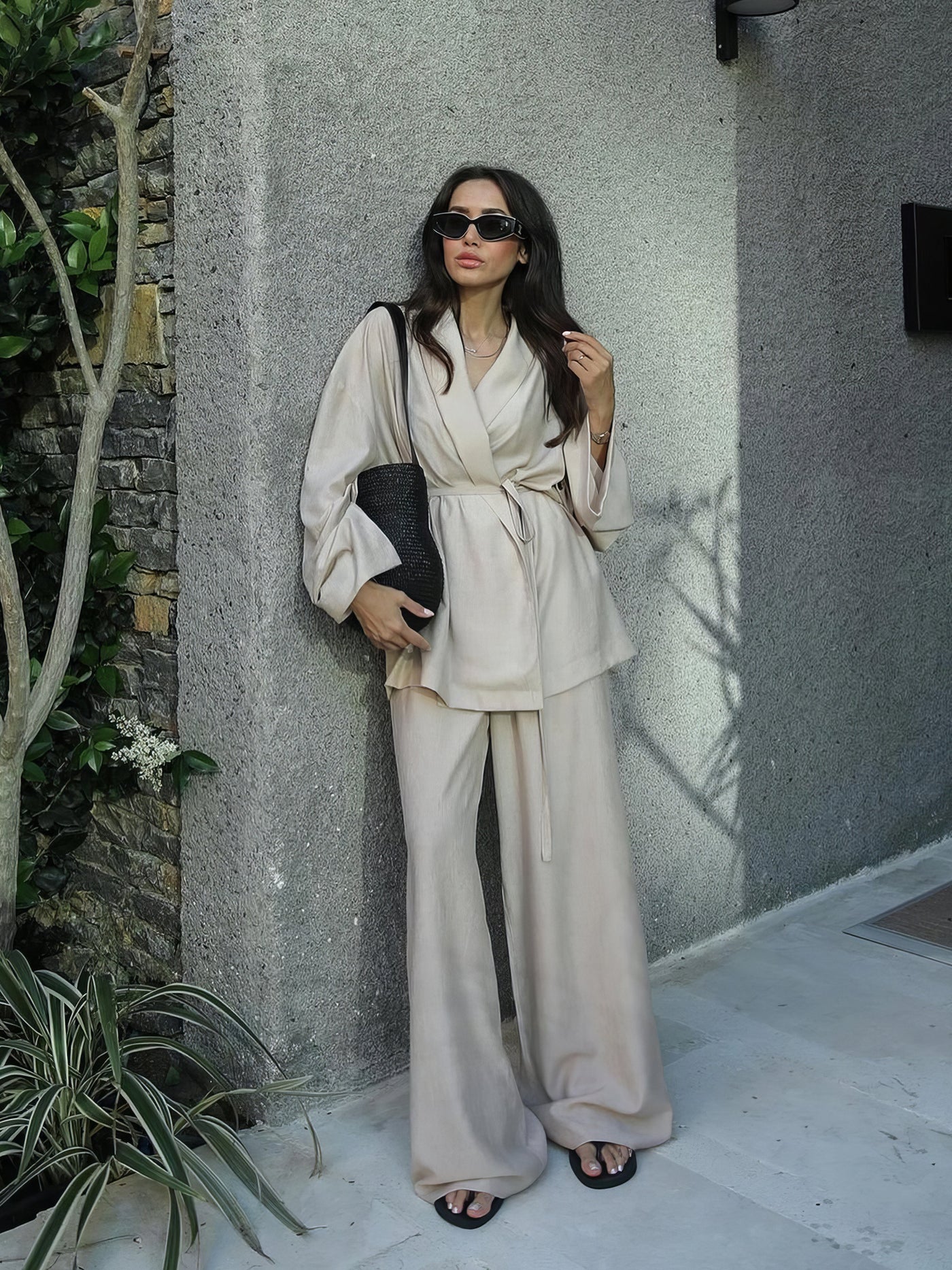 Gabriela® | Leinen-Kimono-Set